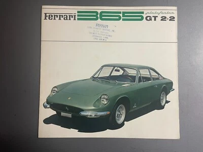 1968 Ferrari 365 GT 2+2 Pininfarina Folheto de Vendas emitido de Fábrica, Verde - RARO! - Imagem 1 de 4