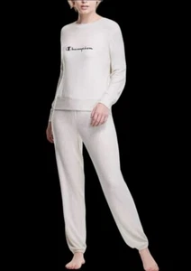 NWT Champion Women's Top & Jogger Pants Hacci Pajama Set Oatmeal Size XL - Picture 1 of 16