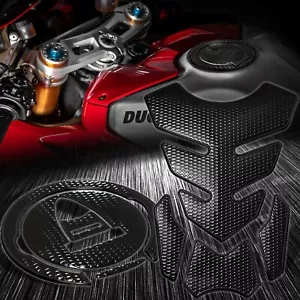 4PC Perforated Black Gas Tank Pad+Fuel Cap Cover Panigale 1299/S 959/899/Monster - Bild 1 von 9