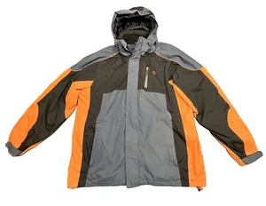 VINTAGE Champion Jacket Adult Large Gray Orange Lightweight Outdoor Coat Mens - Picture 1 of 6