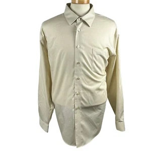 Jones New York Men's Beige Spread-Collard Long Sleeve Shirt Neck 18 1/2 34-35 - Picture 1 of 23