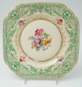 "Plato de servir de porcelana de China de 8,5"" faisán dorado MZ Altrohlau CMR Checoslovaquia" - Imagen 1 de 2