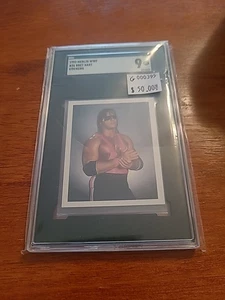 1992 Merlin WWF Bret Hitman Hart Sticker #36 SGC 9 MT G000395 - Picture 1 of 3
