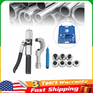 3/8"-1-1/8" 7 Lever Hydraulic Tubing Expander Tool Swaging Kit HVAC Tools Tube - Picture 1 of 14
