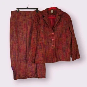 Giorgio Fiorlini Plus 2-Piece Suit 18W/20W Women’s Lined Tweed Blazer Skirt  - Picture 1 of 8
