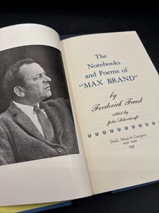 1957 The Notebooks & Poems Of Max Brand /750 Faust HC w/ Slipcase Numbered - Picture 1 of 19