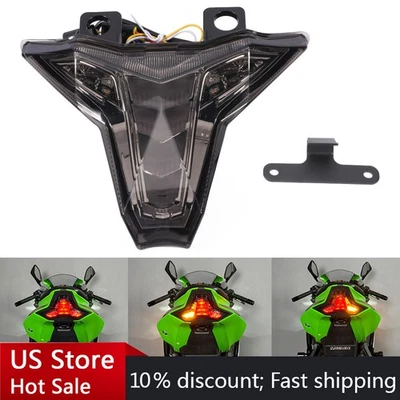 Luz trasera LED integrada lámpara de señal de giro para KAWASAKI Ninja ZX4R ZX25R ZX6R Foto 1 de 4