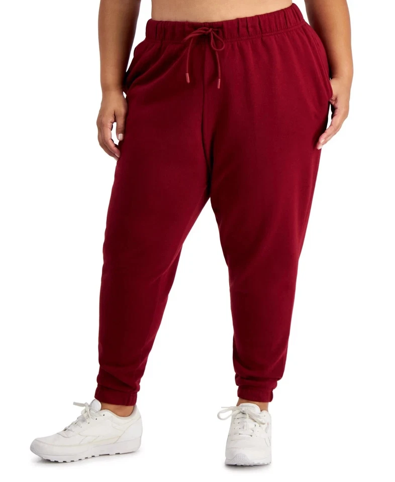 Pantalones Jogger Id Ideology Talla Grande Vino Dulce Granate Talla 2X, ¡NUEVOS CON ETIQUETAS! Foto 1 de 1