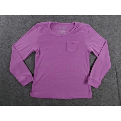 Camisa LL Bean Niños Grande Púrpura Manga Larga Retro Exterior Clásica Base Causal Foto 1 de 4