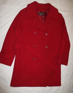JOHN ROBERT LONDON WOMENS DESIGNER LOVELY LONG RED COAT JACKET 8+ EXC COND - Picture 1 of 4