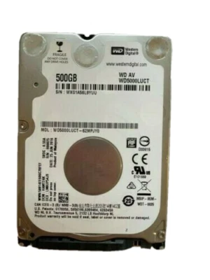 Western Digital AV-25 500GB,Internal,5400 RPM,6.35 cm (2.5") (WD5000LUCT) Mobile - Image 1 of 2