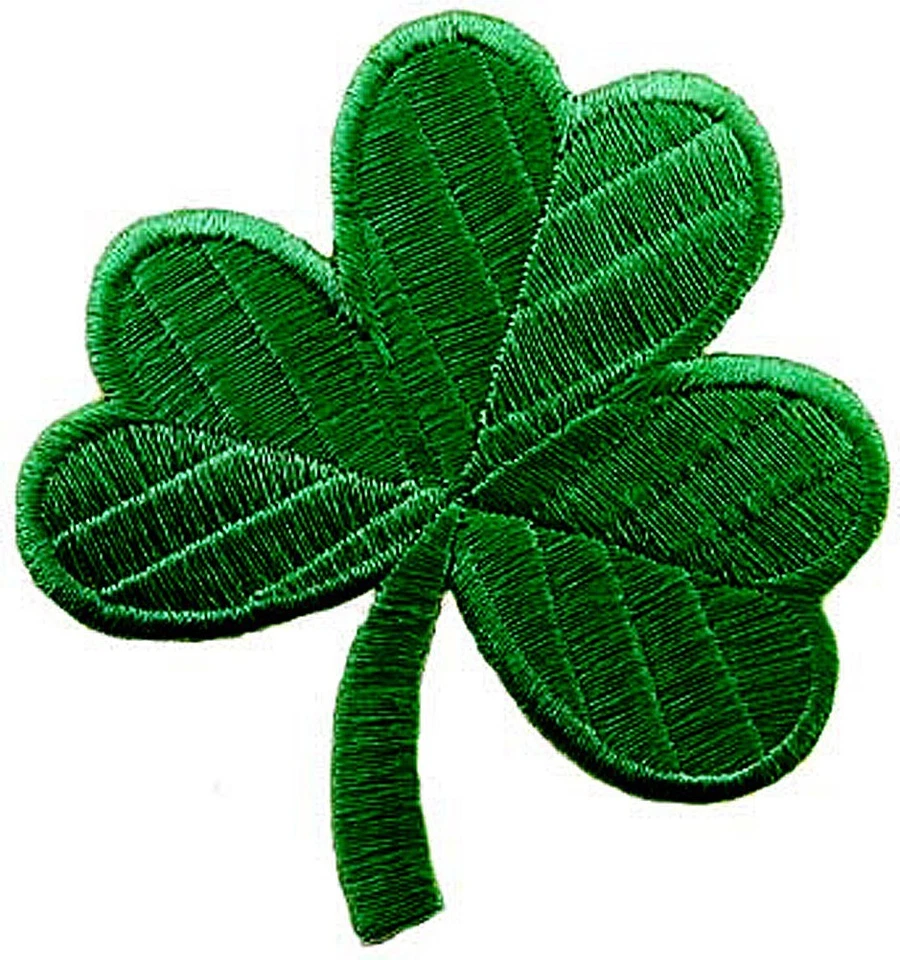 CYPRESS COLLECTIBLES INC. LUCKY GREEN CLOVER PATCH - IRISH SHAMROCK embroidered iron-on GOOD LUCK SOUVENIR