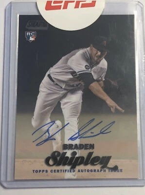 2017 Topps Rookie Stadium Club autógrafo Braden Shipley automático RC 5/25 SP raro A Foto 1 de 2