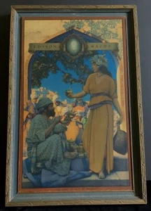 Maxfield Parrish’s “Lamp Seller Of Baghdad” Original 1923 EM Calendar Top Lovely - Picture 1 of 24