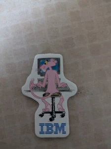 Vintage Advertising Campaign 1990s IBM Pink Panther Fridge Magnet - Photo 1/2
