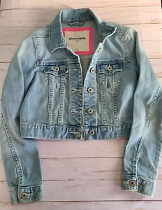Abercrombie & Fitch Girls Youth Kids Jean Denim Jacket Size Large Rare