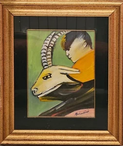 REMO BRINDISI (Roma 1918 – Lido di Spina 1996) Quadro Dipinto Olio su Tela raro - Foto 1 di 6
