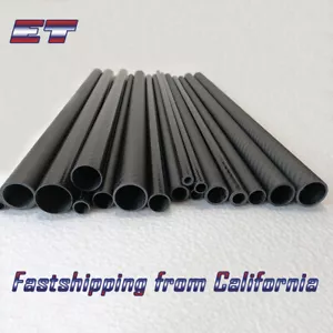 10mm 3K Carbon Fiber Tube 10mm OD x 6mm 8mm ID x 1000mm Length Roll Wrapped - Picture 1 of 3