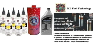 2-Ehn99 Cetano Puro 1,1 L Additivo Diesel + Olio Marino 2T 1L + Acetone Puro 1L - Foto 1 di 6