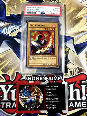 Yugioh PSA 10 Mr. Volcano PSV-044 1st Edition Common - Image 1 of 4
