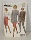 Very Easy Vogue 8206 Jacket, Top, Skirt & Pants Pattern Misses 14-16-18 Uncut
