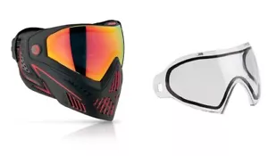 Dye i5 Paintball Goggle Mask w/ Mirror & Clear Lens - Fire - Black / Red - Picture 1 of 1