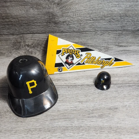 Vintage Laich MLB Ice Cream Helmet, Mini Helmet, & Pennant Pittsburgh Pirates Cover