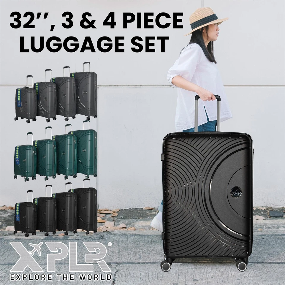 XPLR 3PC ,4PC  Hard Shell PP Luggage Sets or 32”Large Single Suitcase - Image 1 of 1