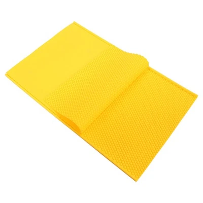Yellow 2PCS Beeswax Press Sheets 5.4mm Silicone Flexible Beeswax Foundation - Image 1 of 4