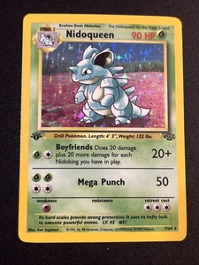 Pokemon 1999 Nidoqueen First Edition Holo Rare 7/64 Jungle SET BREAK VINTAGE - Picture 1 of 17