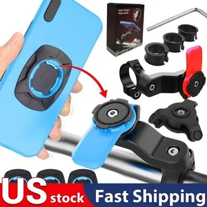 Quick Lock 360° Rotatable Bike Motorcycle Phone Holder Stand Secure Mount Brack - Picture 1 of 8