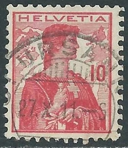 1909 SVIZZERA USATO HELVETIA 10 CENT - US8-2 - Picture 1 of 1