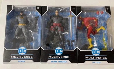 Juguetes McFarlane DC Multiverse Batman Desenmascarado, Flash y Batman Three Jokers Foto 1 de 4
