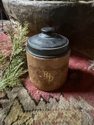 AAFA Primitive Old Leather Snuff Box/container Early Cabin Goods - Image 1 of 4