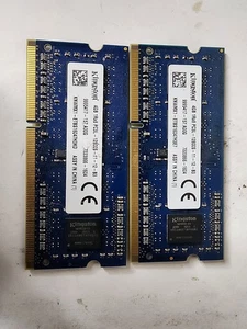 Kingston 8GB (4gbx2) 1Rx8 PC3L-12800S DDR3 SODIMM Laptop Memory 9995417 - Picture 1 of 1