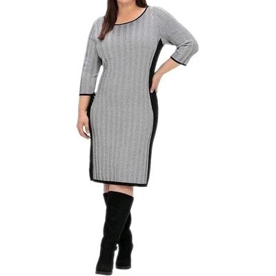 Damen Große Größen Kleid Strickkleid Sheego Fischgrätmuster Gr. 48 56 (8 646) - Bild 1 von 4