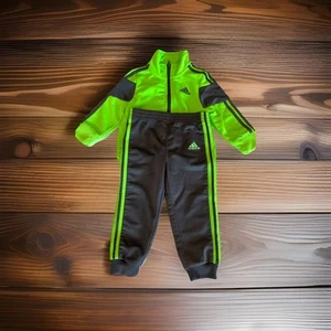 Adidas Toddler Jacket & Pats Set Size T18. Color Lime/Green. - Picture 1 of 9