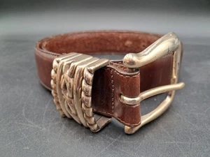 Damen Brighton Ledergürtel goldfarben geflochtene Schnalle Medium 35609 schön - Bild 1 von 5