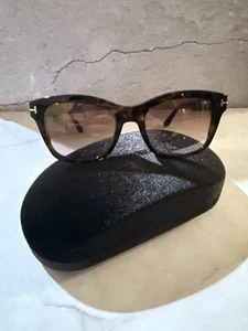 Tom Ford Sunglasses w/Soft Squared Shape/Metal Frame Lauren Black New w/COA - Picture 1 of 3