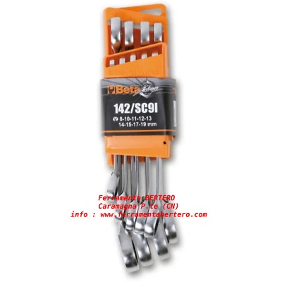 BETA SERIE DI 9 CHIAVI COMBINATE A CRICCHETTO REVERSIBILE 142/SC9I - Immagine 1 di 2