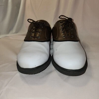 Zapatos de golf FootJoy Originals 45330 para hombre blancos marrones negros talla FJ 12 W Foto 1 de 4