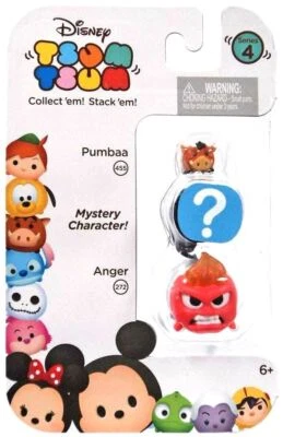 Disney Tsum Tsum Series 4 Pumbaa 455, Anger 272 and a Mystery Character 3-Pack - image 1 of 2