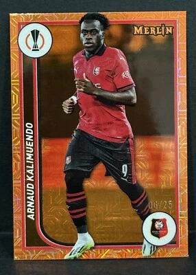 2023-24 Topps Merlin UEFA Club Competition Arnaud Kalimuendo Orange Mojo /25 - Image 1 of 4