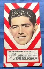 1953 ARGUS Football Portrait Card:  RON CLEGG  (South Melbourne)  #12