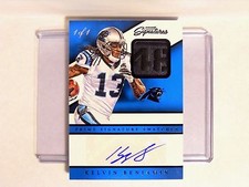 2016 Panini Prime Signatures Kelvin Benjamin Auto GU GW #PSS-KB 1/1 Panthers