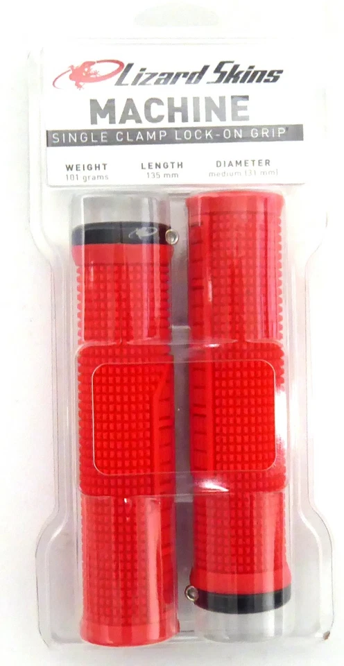 Empuñaduras de bloqueo único para máquina Lizard Skins, rojas Foto 1 de 1