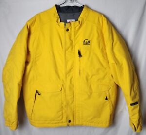 Sorel Men L Yellow Omni-Tech Waterproof Full Zip Snap Button Outdoor Ski Jacket