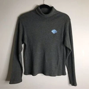 Damen Harley Davidson bestickt Waffel Strick Langarm Rollkragen Stehkragen Lg - Bild 1 von 10