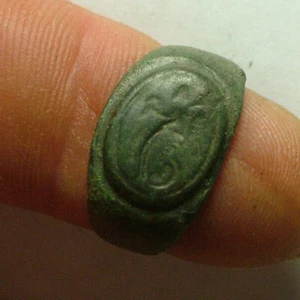 Rare Original Ancient Roman ring artifact intact DECORATED Victoria wreath 3 C - Picture 1 of 12