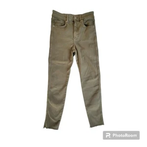 Neu mit Etikett Free People Skinny-Jeggings Damenjeans Größe 27 armeegrün knöchellang  - Bild 1 von 12
